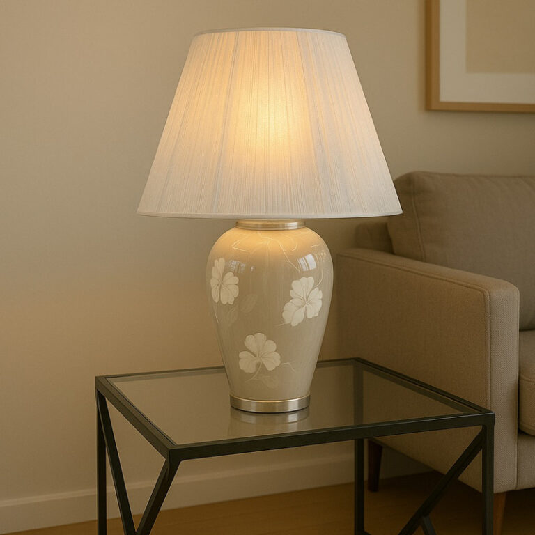 آباژور رومیزی مدل یونا لاستر طرح دار