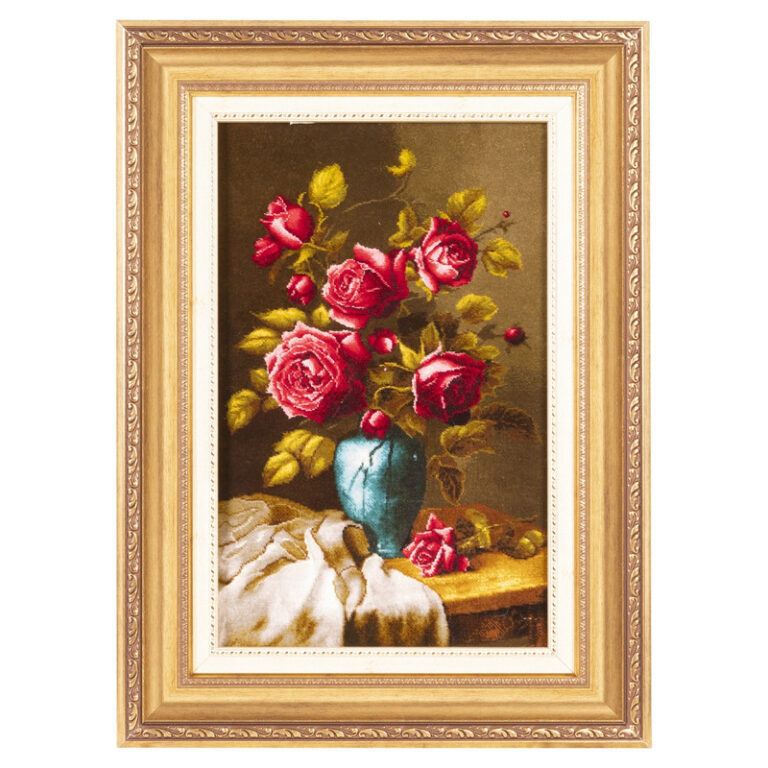 تابلو فرش دستباف سی پرشیا مدل گل در گلدان سفالی کد 903672