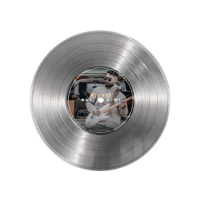 تابلو نیپ آرت طرح دیسک گرامافون مدل 9136 فریم نقره ای