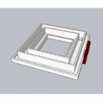 کناف پیش ساخته طرح مربع دوخط مدل gk-02