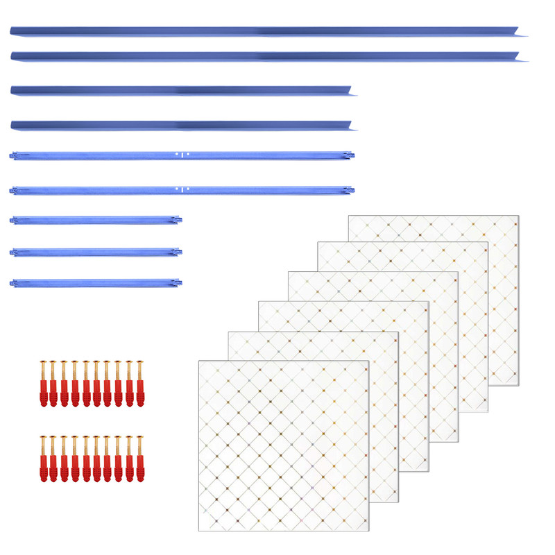 97b6de57e2d0b7c51fd62ef30e55b12a تایل سقفی آسمان مجازی مدل LB بسته 55 عددی