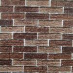 دیوارپوش مدل فومی پشت چسبدار طرح آجر قهوه ای بسته 6 عددی