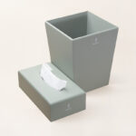 ست سطل و جای دستمال کاغذی لوپینه مدل IRIS-LP119