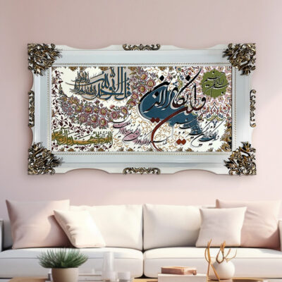 تابلو فرش ماشینی طرح دستبافت مدل وان یکاد کد 8428