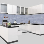 دیوارپوش مدل ورقه‌ی PVC ماربل کد TMS 6