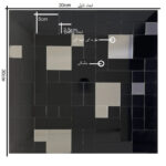 دیوارپوش مدل تایل بین کابینتی پشت چسبدار کد 20091 بسته 11 عددی