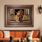 تابلو فرش ماشینی نقش نگار رضوی طرح کوروش و ماندانا مدل 503P