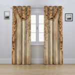 پرده مدل پانچی طرح پرده و پتینه سایز 280x145 سانتی متر