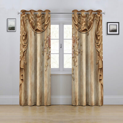 پرده مدل پانچی طرح پرده و پتینه سایز 280x145 سانتی متر