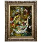 تابلو فرش دستبافت طرح آهو کد 72