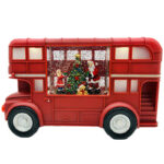 گوی موزیکال مدل پمپی طرح اتوبوس بابانوئل کد P4232