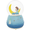 گوی موزیکال مدل چراغدار و پمپی چرخان دختر و ماه
