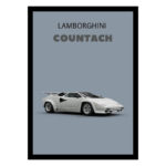 تابلو مدل ماشین لامبورگینی Lamborghini Countach