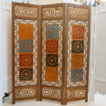 پارتیشن گره چینی مدل پاراوان طلق شیشه ای کد STG4C مجموعه 3 عددی