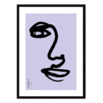 تابلو مدل Purple art face کد 248901987