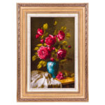 تابلو فرش دستباف سی پرشیا مدل گل در گلدان چینی کد 903808