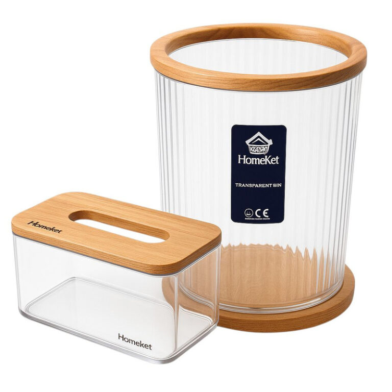 ست سطل و جا دستمال کاغذی هوم کت مدل رابین