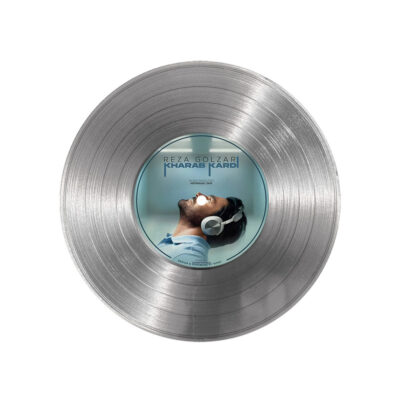 تابلو نیپ آرت طرح دیسک گرامافون مدل 9163 فریم نقره ای