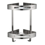 قفسه حمام مدل کاروب دو طبقه استیل کد 2032