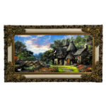 تابلو فرش ماشینی طرح دستبافت مدل عمارت کد 7478