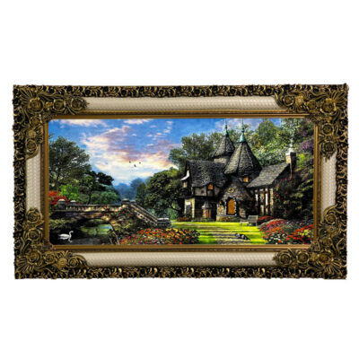 تابلو فرش ماشینی طرح دستبافت مدل عمارت کد 7478