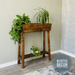 استند گلدان روستیک دکور مدل فلاور باکس