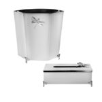 ست سطل و جا دستمالی کد B8043-G بسته دو عددی