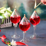 شمع دست ساز مدل اشکی بزرگ مجموعه سه عددی