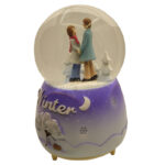 گوی موزیکال مدل پمپی دیدار عاشقانه برفی