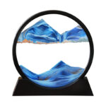 ساعت شنی طرح شن های رنگی شناور در آب