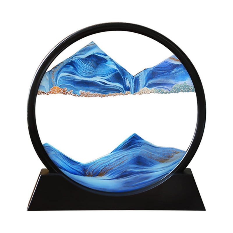 b38f1f1b645b21c5c18f1b71545cc33a ساعت شنی طرح شن های رنگی شناور در آب