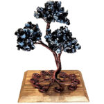 دکوری مدل درختچه سنگی آبسیدین کد 129