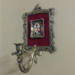 شمعدان مدل دیوارکوب آنتیک طرح برنزی کد 01