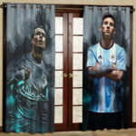 پرده مدل چاپی هازان طرح فوتبالی سایز 280x140 سانتی متر