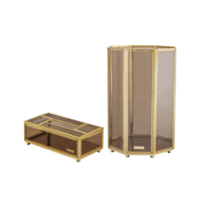 ست سطل و جای دستمال مدل طرحدار کد 0100_0011GT1