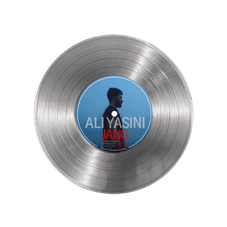 تابلو نیپ آرت طرح دیسک گرامافون مدل 9133 فریم نقره ای