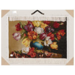 تابلو فرش دستباف سی پرشیا طرح گل در گلدان کد 903993