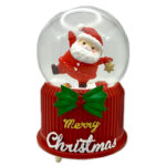 گوی موزیکال مدل پمپی هدیه بابانوئل مهربان و ستاره طرح کریسمس کد PA4029