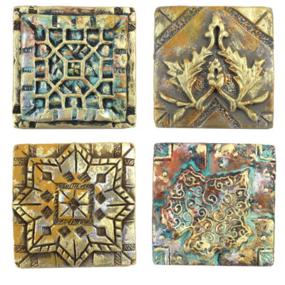 دیوارکوب طرح کاشی مجموعه 4 عددی