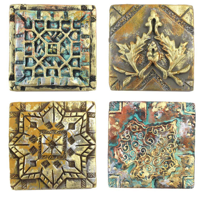 دیوارکوب طرح کاشی مجموعه 4 عددی