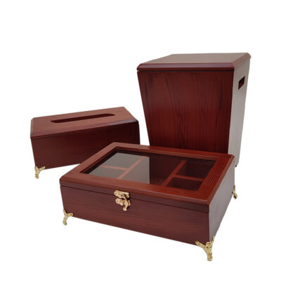 ست سطل و جعبه دستمال کد 3021 به همراه جعبه تی بگ