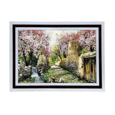 تابلو فرش ماشینی مدل کوچه باغ کد 8859