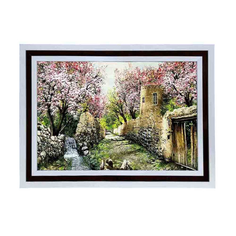 تابلو فرش ماشینی مدل کوچه باغ کد 8859