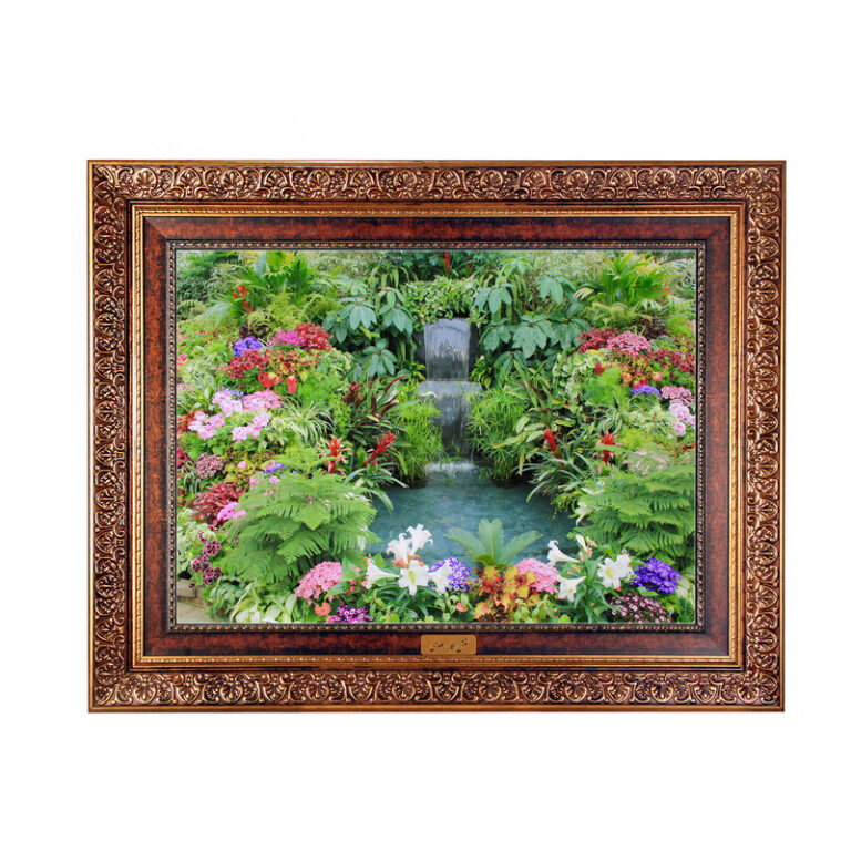 تابلو فرش ماشینی نقش نگار رضوی طرح منظره کد 5479C