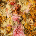 تابلو فرش دستباف طرح مینیاتور بوی بهار کد 90642