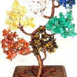 دکوری مدل درختچه سنگی هفت چاکرا کد 166