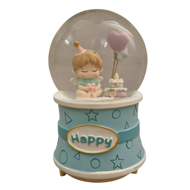 c11b41606f7e601eaaba1baaab75da94 گوی موزیکال مدل پمپی پسر و کیک تولد طرح Happy کد A01