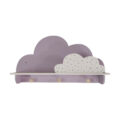 شلف دیواری اتاق کودک طرح ابر مدل MKids52-Lilac