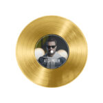 تابلو نیپ آرت طرح دیسک گرامافون مدل 9200 فریم طلایی