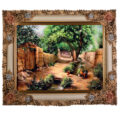 تابلو فرش ماشینی طرح کوچه باغ کد HT016
